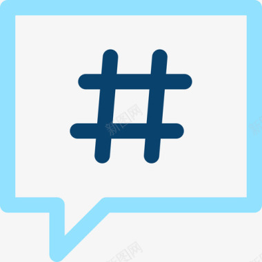 Hashtagbloggerandinfluencer16线性颜色图标图标