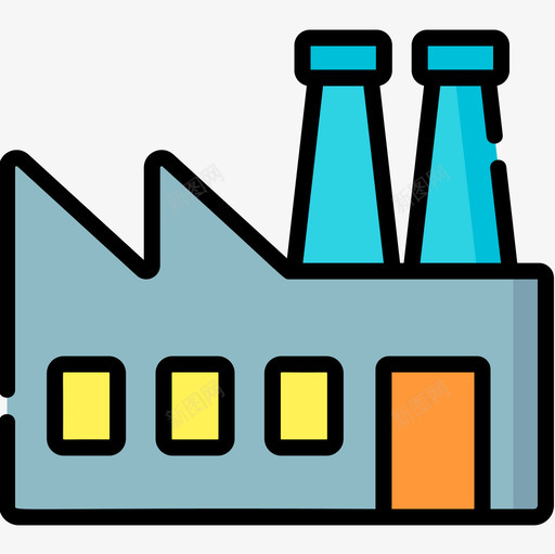 工厂制造28线性颜色图标svg_新图网 https://ixintu.com 制造 工厂 线性 颜色