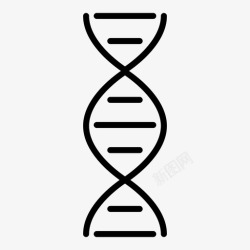 染色图标dna遗传学生物学染色体图标高清图片