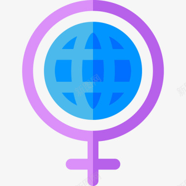 全球女权主义17扁平图标图标