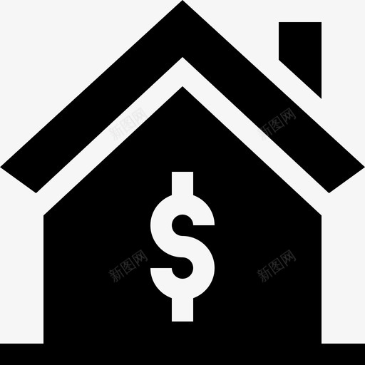 房产贷款2已填充图标svg_新图网 https://ixintu.com 填充 房产 贷款