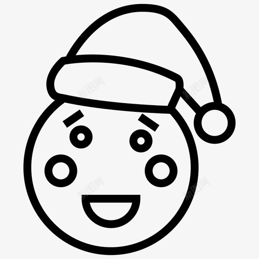 圣诞笑脸圣诞表情表情符号图标svg_新图网 https://ixintu.com 一套 化身 图标 圣诞 笑脸 符号 表情
