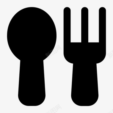 勺子烹饪叉子图标图标