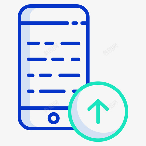 上传移动应用程序19轮廓颜色图标svg_新图网 https://ixintu.com 上传 应用程序 移动 轮廓 颜色
