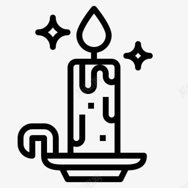 蜡烛烛台装饰图标图标