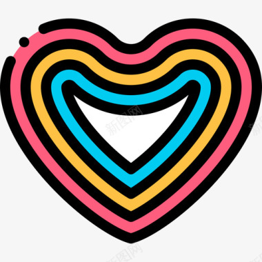 爱世界骄傲日11线性颜色图标图标