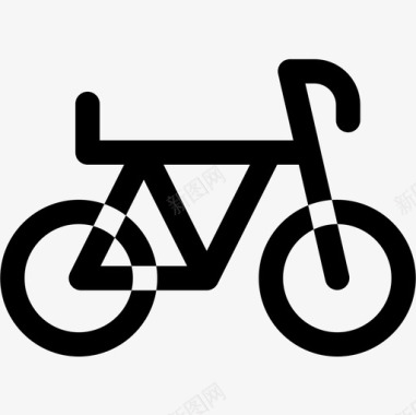自行车城市元素58填充图标图标
