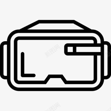 虚拟眼镜增强型现实图标图标