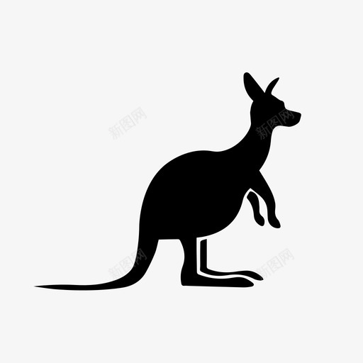 袋鼠澳大利亚跳跃动物图标svg_新图网 https://ixintu.com 动物 小袋鼠 澳大利亚 袋鼠 跳跃