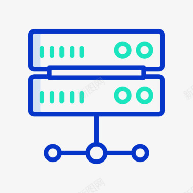 服务器网站服务器和主机5轮廓颜色图标图标