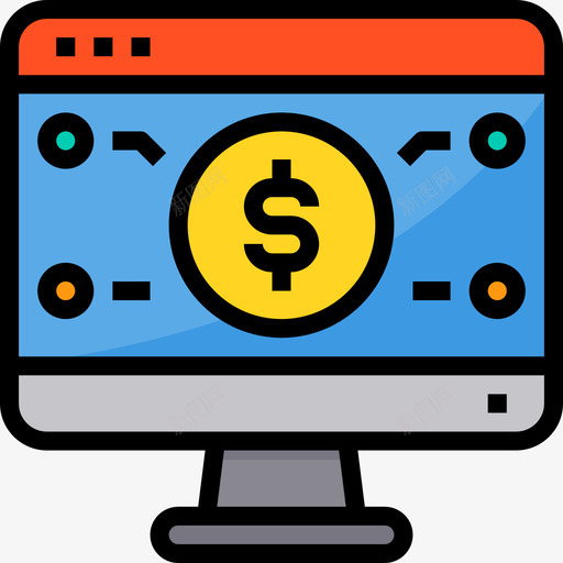 金钱网站和windows界面5线颜色图标svg_新图网 https://ixintu.com windows 界面 网站 金钱 颜色