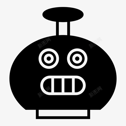 机器人自动化头部图标svg_新图网 https://ixintu.com 头部 机器 机器人 玩具 自动化