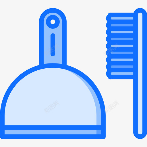 勺子清洁77蓝色图标svg_新图网 https://ixintu.com 勺子 清洁 蓝色