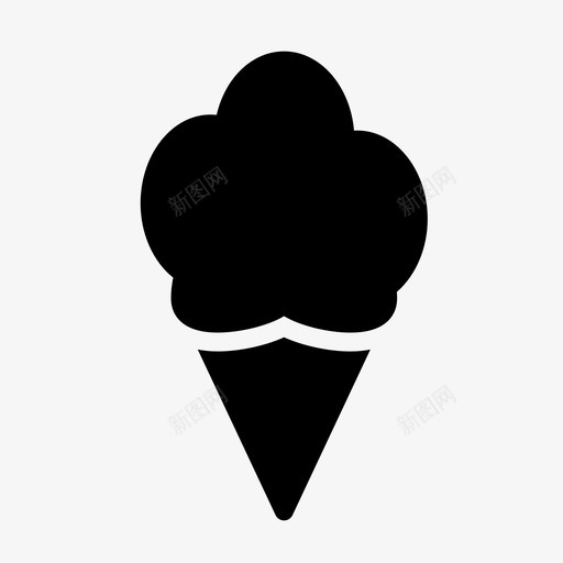 iccreamconedelicious图标svg_新图网 https://ixintu.com cone delicious food glyphs iccream ice line sweet 图标