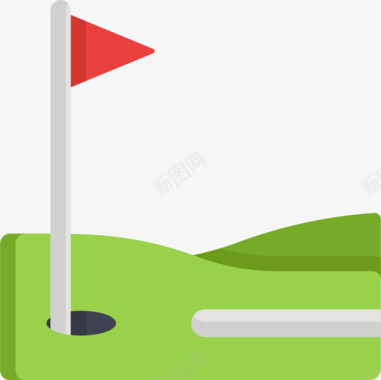 高尔夫球场高尔夫22平坦图标图标
