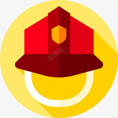 头盔消防员12扁平图标图标