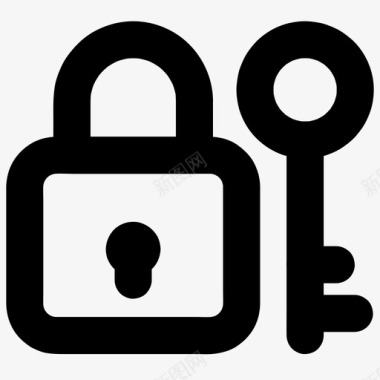 锁钥匙储物柜密码图标图标