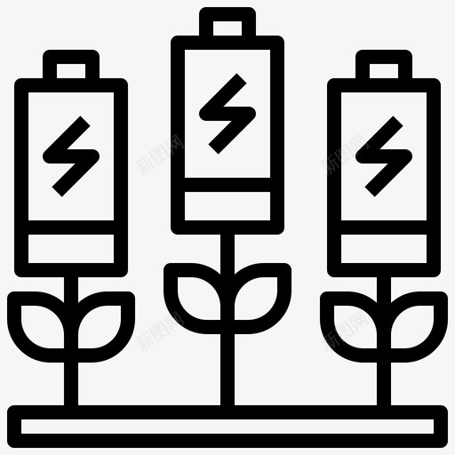 电池可持续能源26线性图标svg_新图网 https://ixintu.com 持续 电池 线性 能源