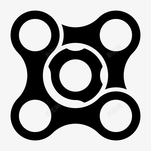 圆连接圆相互作用和元素图标svg_新图网 https://ixintu.com 元素 相互作用 连接