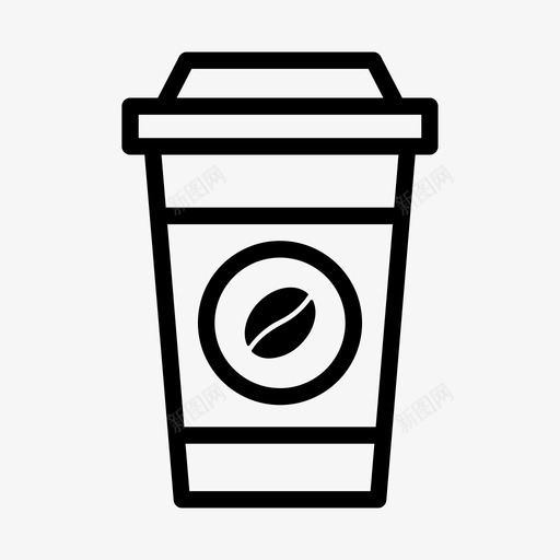 咖啡外卖咖啡行图标svg_新图网 https://ixintu.com 咖啡 外卖