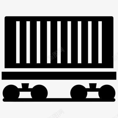 货物列车装运货物列车物流交货图标图标