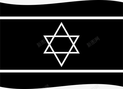 长方形的旗帜国家以色列图标图标