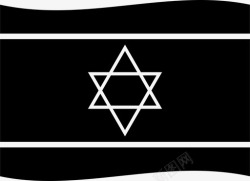 长旗长方形的旗帜国家以色列图标高清图片