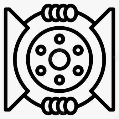 滚筒破碎发动机机械图标图标
