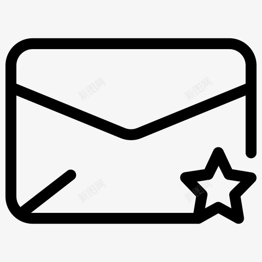 星型邮件电子邮件信封图标svg_新图网 https://ixintu.com 2行 信封 星型 消息 电子邮件 邮件