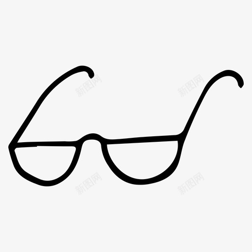 眼镜涂鸦视觉图标svg_新图网 https://ixintu.com 涂鸦 眼镜 视觉
