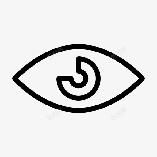 眼睛眼球视力图标svg_新图网 https://ixintu.com 混合符号 眼球 眼睛 视力