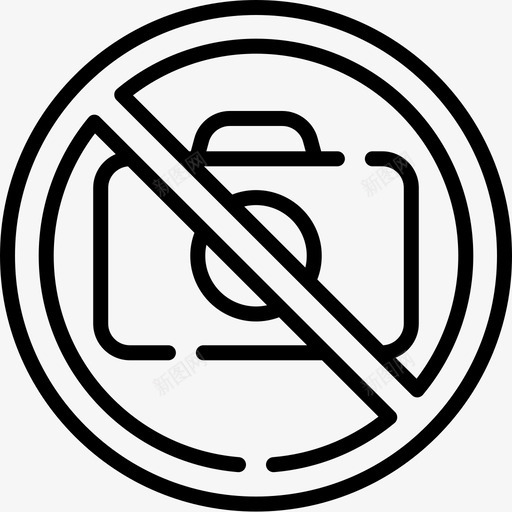 没有照片信号和禁令4直线图标svg_新图网 https://ixintu.com 信号和禁令4 没有照片 直线