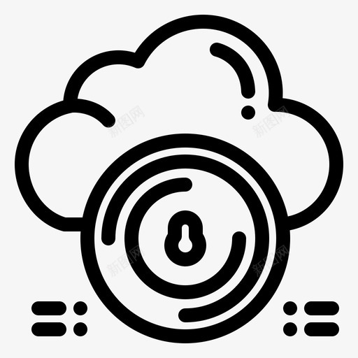 安全云数据图标svg_新图网 https://ixintu.com 云 云计算技术 保护 安全 数据