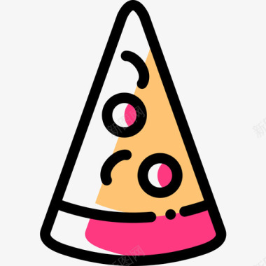 披萨85岁生日颜色省略图标图标