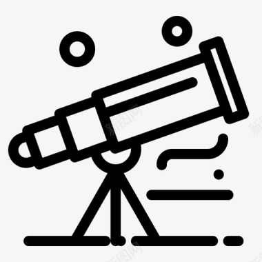 望远镜天文学太空图标图标