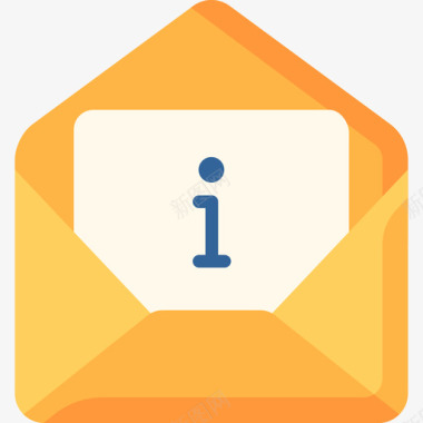 打开电子邮件客户服务5扁平图标图标