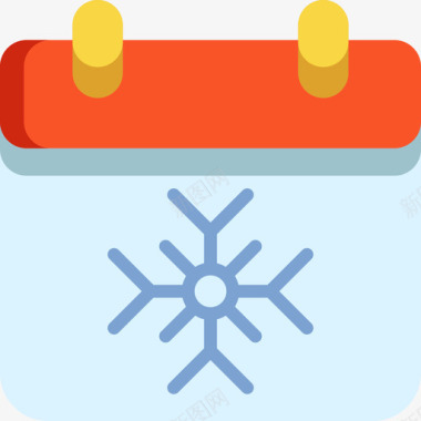 日历冬季43平展图标图标