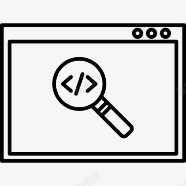 源代码编码网页开发图标图标