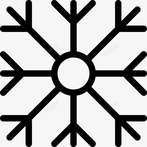 雪花滑雪板直线型图标svg_新图网 https://ixintu.com 滑雪板 直线型 雪花