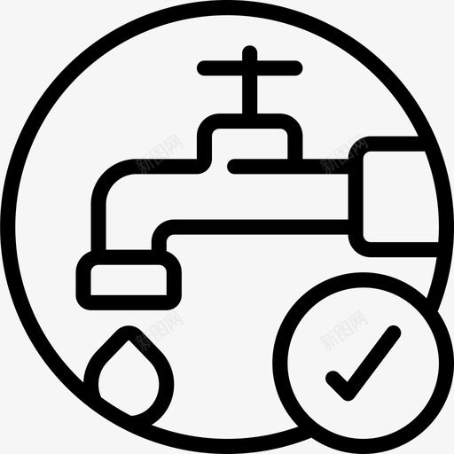 水便利设施8线性图标svg_新图网 https://ixintu.com 便利设施8 水 线性
