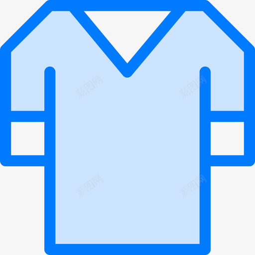 T恤巴西4蓝色图标svg_新图网 https://ixintu.com 巴西 蓝色