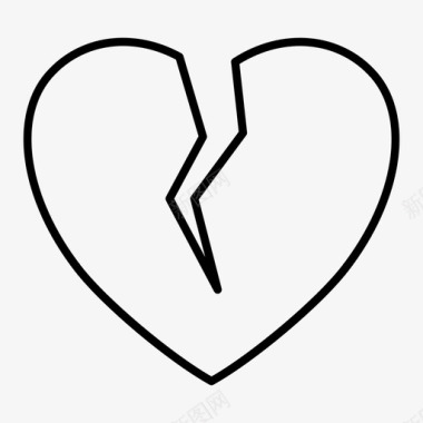 离婚破碎的心心图标图标