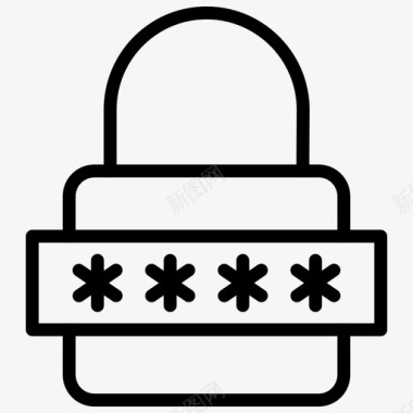 密码保护锁定手机移动安全图标图标