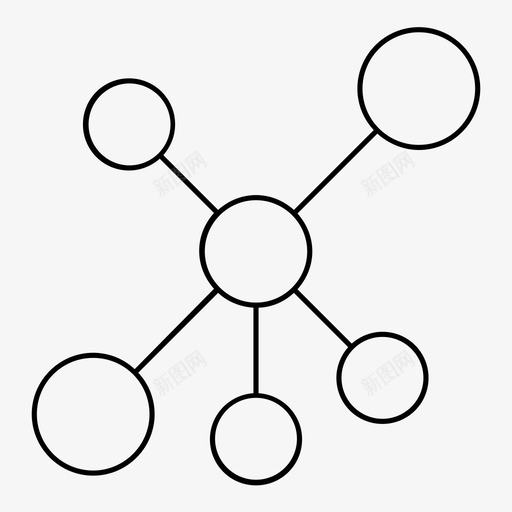 数据连接分发图标svg_新图网 https://ixintu.com 分发 技术 数据 节点 连接