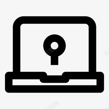 笔记本电脑安全钥匙密码图标图标