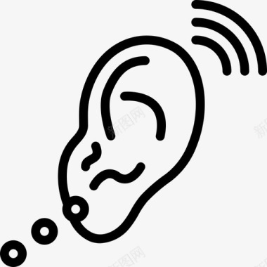 听觉无障碍线性图标图标