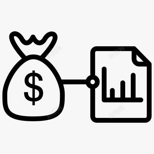 分析财务钱袋图标svg_新图网 https://ixintu.com 1行 分析 统计 计划 财务 金融 钱袋
