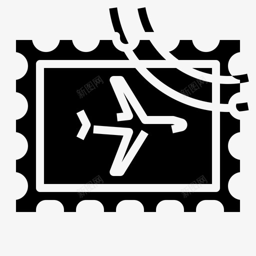航空邮票飞机邮票垃圾图标svg_新图网 https://ixintu.com 垃圾 实心 航空 邮票 长方形 飞机