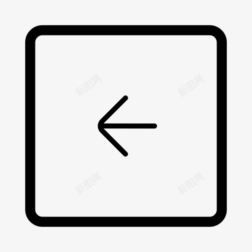 左箭头按钮方向图标svg_新图网 https://ixintu.com 上一个 按钮 方向 符号 箭头