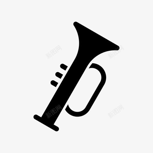 小号铜管乐器图标svg_新图网 https://ixintu.com 乐器 图标 小号 铜管 音乐